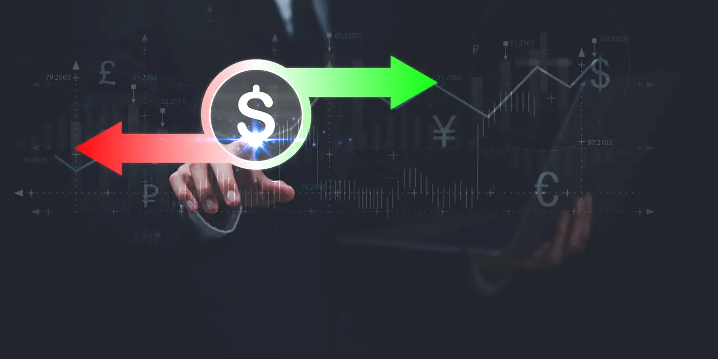 imagen representando transferencias electrónicas en diferentes monedas