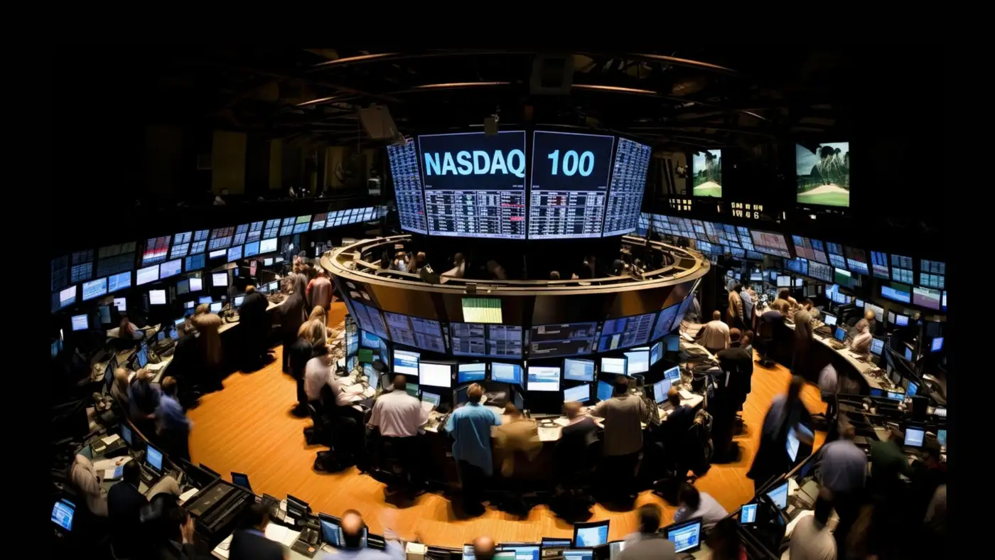 gráfico del ETF QQQ cerca de máximos históricos con logos de tecnológicas